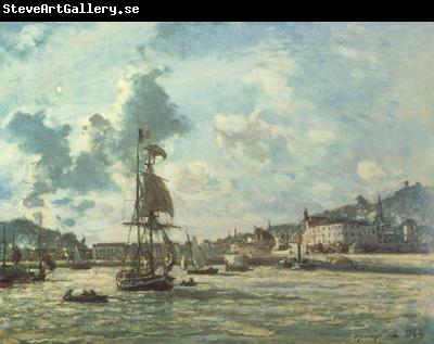 Johan Barthold Jongkind Entrance to the Port of Honfleur (Windy Day) (nn02)